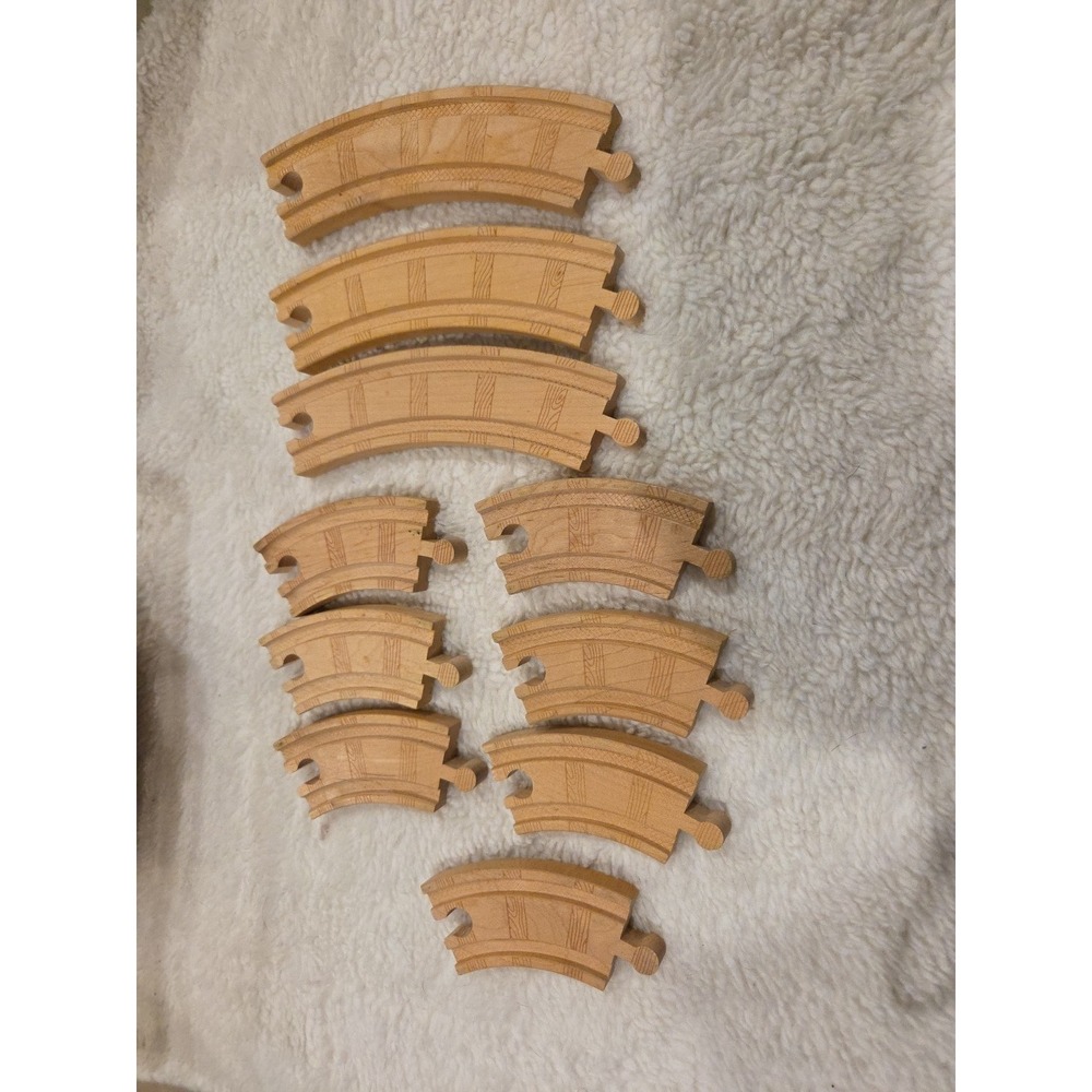 Thomas & Friends Wooden Train Track Assorted 10 Curved Piece Lot Brio Compatible
